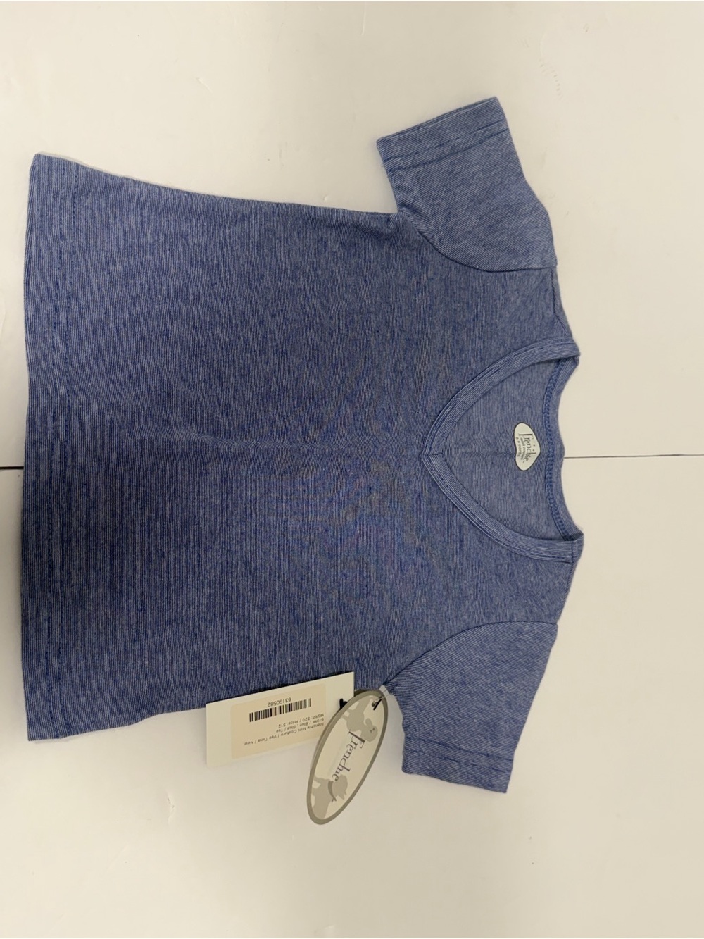 Toddler Heather Blue Short Sleeve Tee - mini frenchie